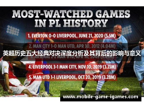 英超历史五大经典对决深度分析及其背后的影响与意义 英超历史五大经典对决深度分析及其背后的影响与意义