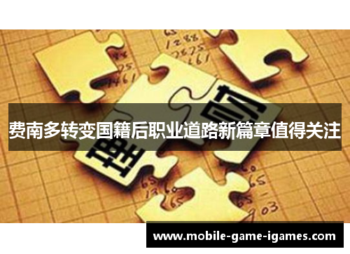 费南多转变国籍后职业道路新篇章值得关注 费南多转变国籍后职业道路新篇章值得关注